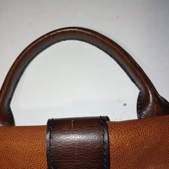 Fossil Long Live Vintage Brown Genuine Leather Messenger Shoulder Bag OS - Picture 10 of 15